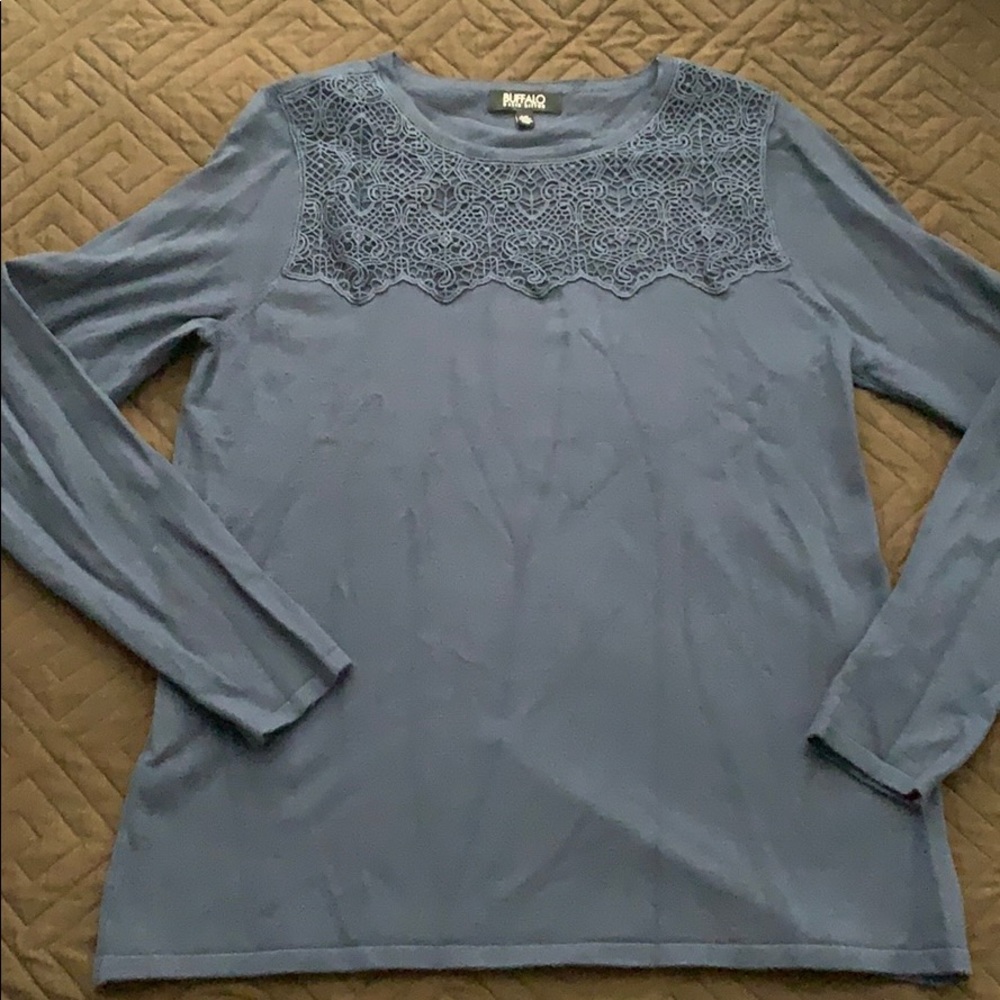 Buffalo David Bitton sweater lace detail size L